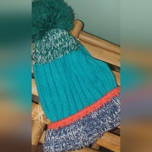 Colorful Knit Pom-Pom Beanie